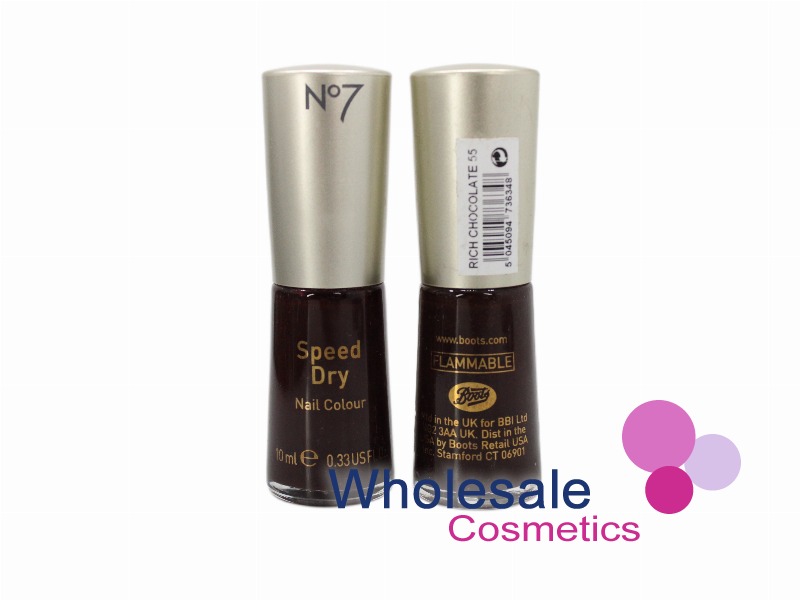 8 x Boots No.7 Nail Colour 10ml - 55 RICH CHOCOLATE