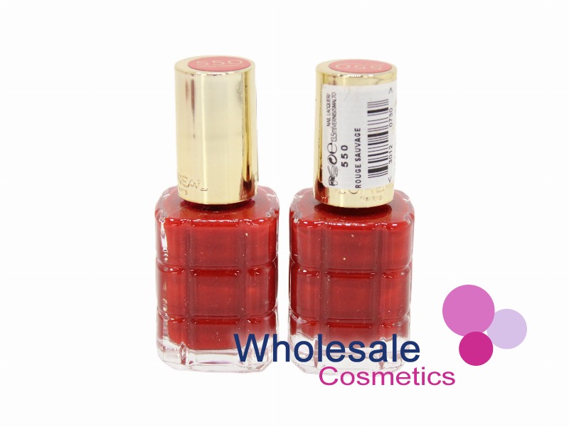 6 x L'Oreal Color Riche Nail Polish - 550 ROUGE SAUVAGE