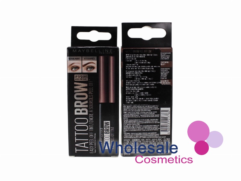 3 x Maybelline Tattoo Brow Longlasting Peel Off Gel Tint - DARK BROWN
