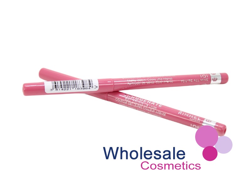 12 x Rimmel Exaggerate Full Colour Lip Liner Pencil - 101 YOU'RE ALL MINE