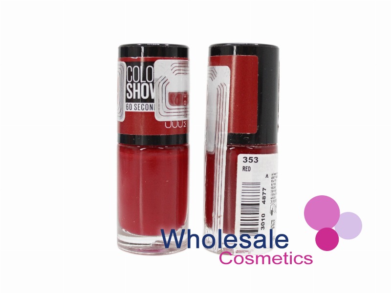 8 x Maybelline Colorshow 60 Seconds Nail Polish - 353 RED