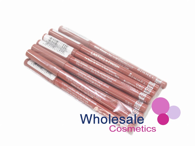 12 x Rimmel Lasting Finish 1000 Kisses Lip Liner Pencil - 080 BLUSHING NUDE