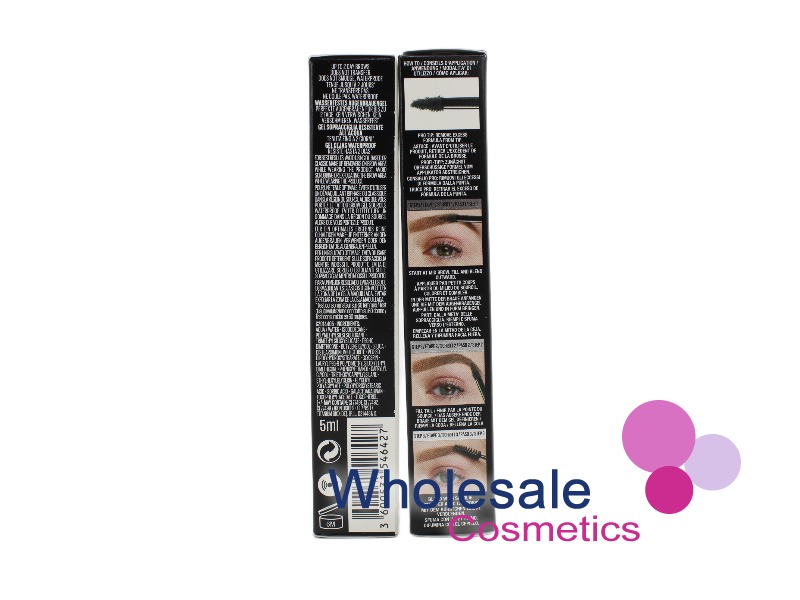 2 x Maybelline Tattoo Brow Waterproof Gel - 08 BLACK NOIR