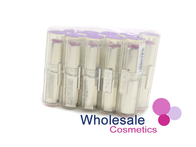 10 x L'Oreal Rouge Caresse Lipsticks - 201 FLIRTY VIOLET