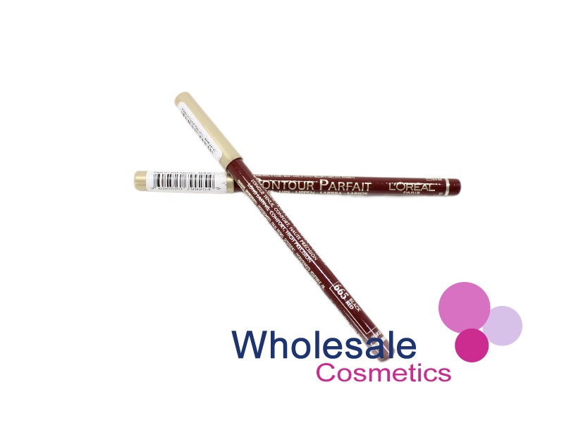 12 x L'Oreal Contour Parfait Lip Pencil - 665 BLACK RED