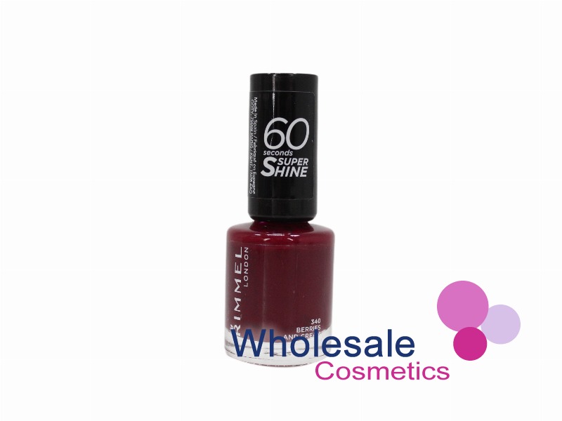 9 x Rimmel 60 Seconds Super Shine Nail Polish - 340 BERRIES AND CREAM
