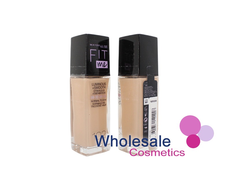 6 x Maybelline Fit Me Luminous & Smooth Foundation - 102 FAIR IVORY