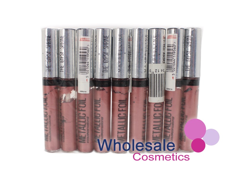 9 x Maybelline Metallic Foil The Gypsy Shrine Lip Gloss - MIDNIGHT