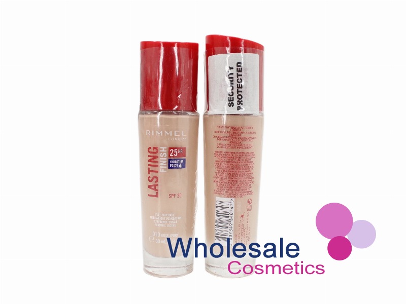 6 x Rimmel Lasting Finish 25Hr Foundation With Comfort Serum - 010 ROSE IVORY