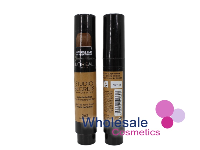 6 x L'Oreal Studio Secrets High Definition Smoothing Foundation - 263 WARM CHOCOLATE