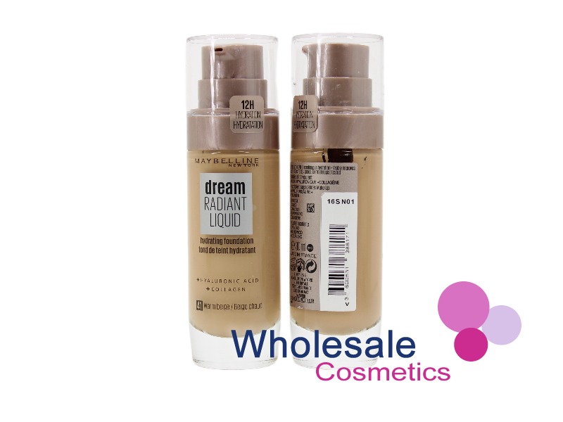1 x Maybelline Dream Radiant Liquid Foundation + Hydrating Serum - 41 WARM BEIGE