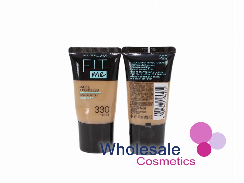 6 x Maybelline Fit Me Matte & Poreless Liquid Foundation 18ml - 330 TOFFEE
