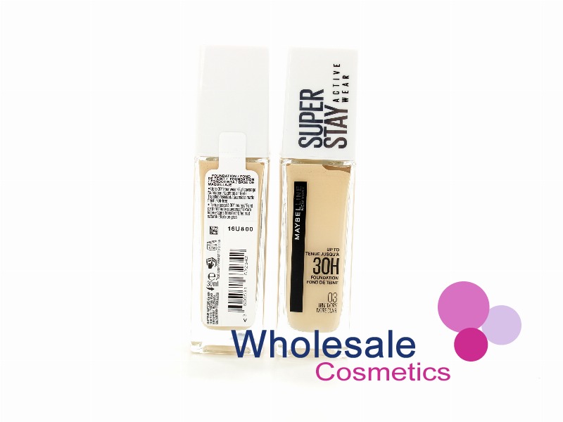 6 x Maybelline SuperStay Active Wear 30Hr Foundation - 03 TRUE IVORY